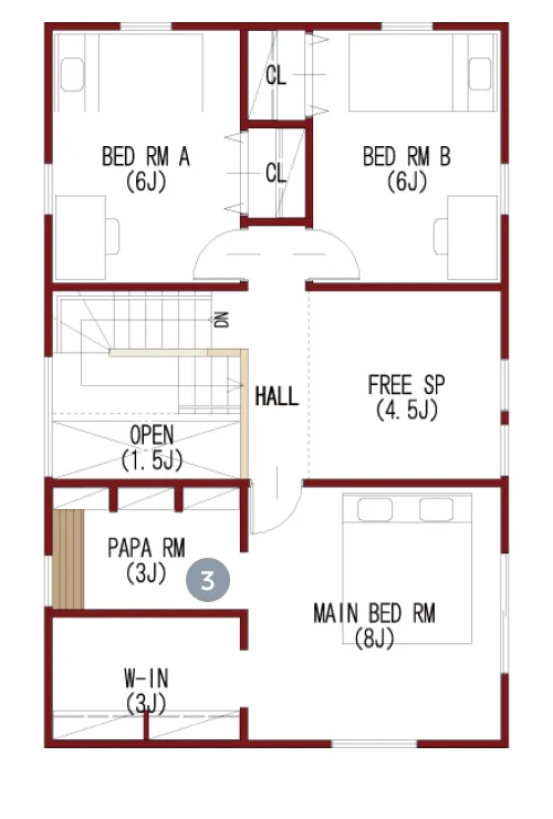 2階の間取り図